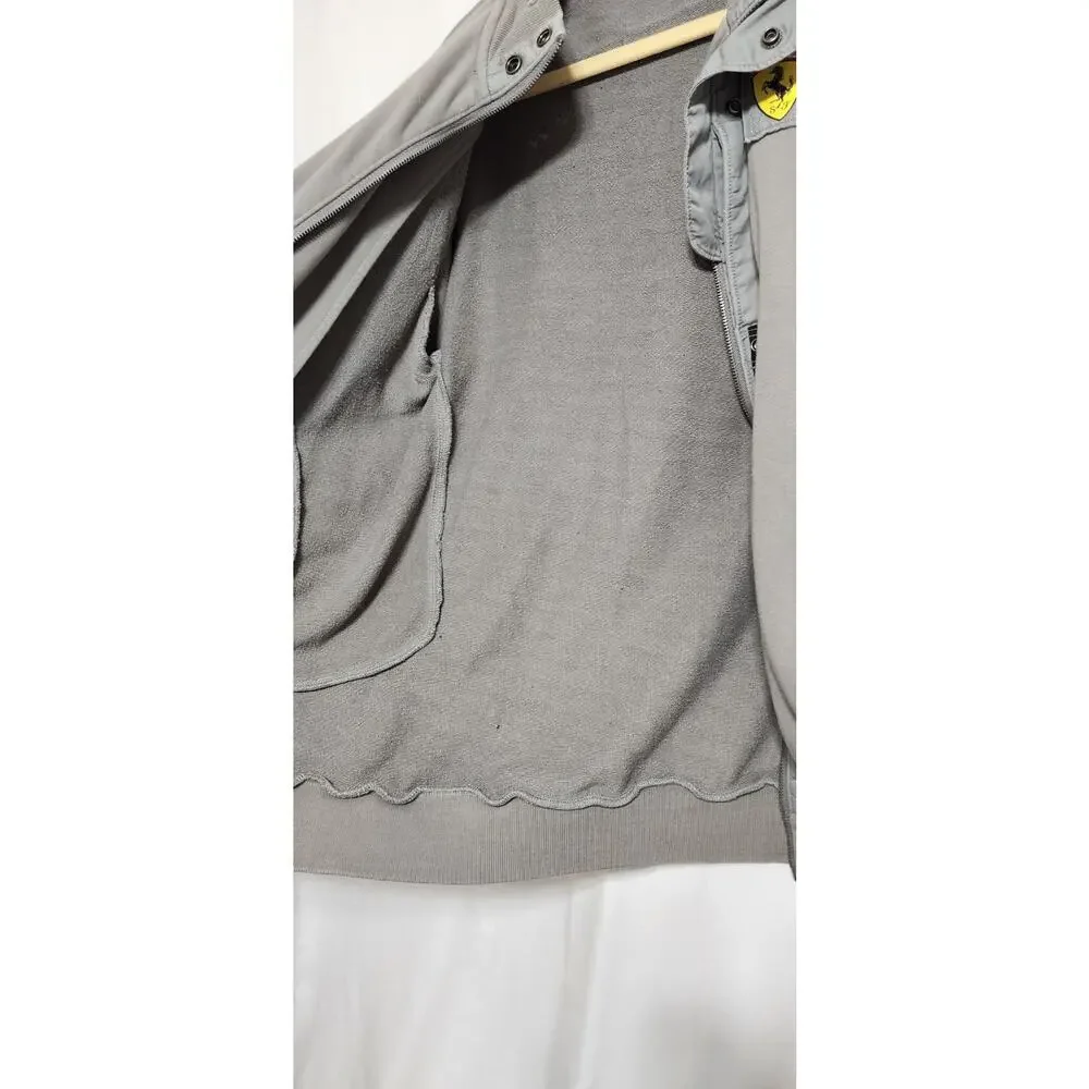 Puma Scuderia Ferrari Jacket‎ Men size L Gray RARE One Stain Left Wrist See Pics